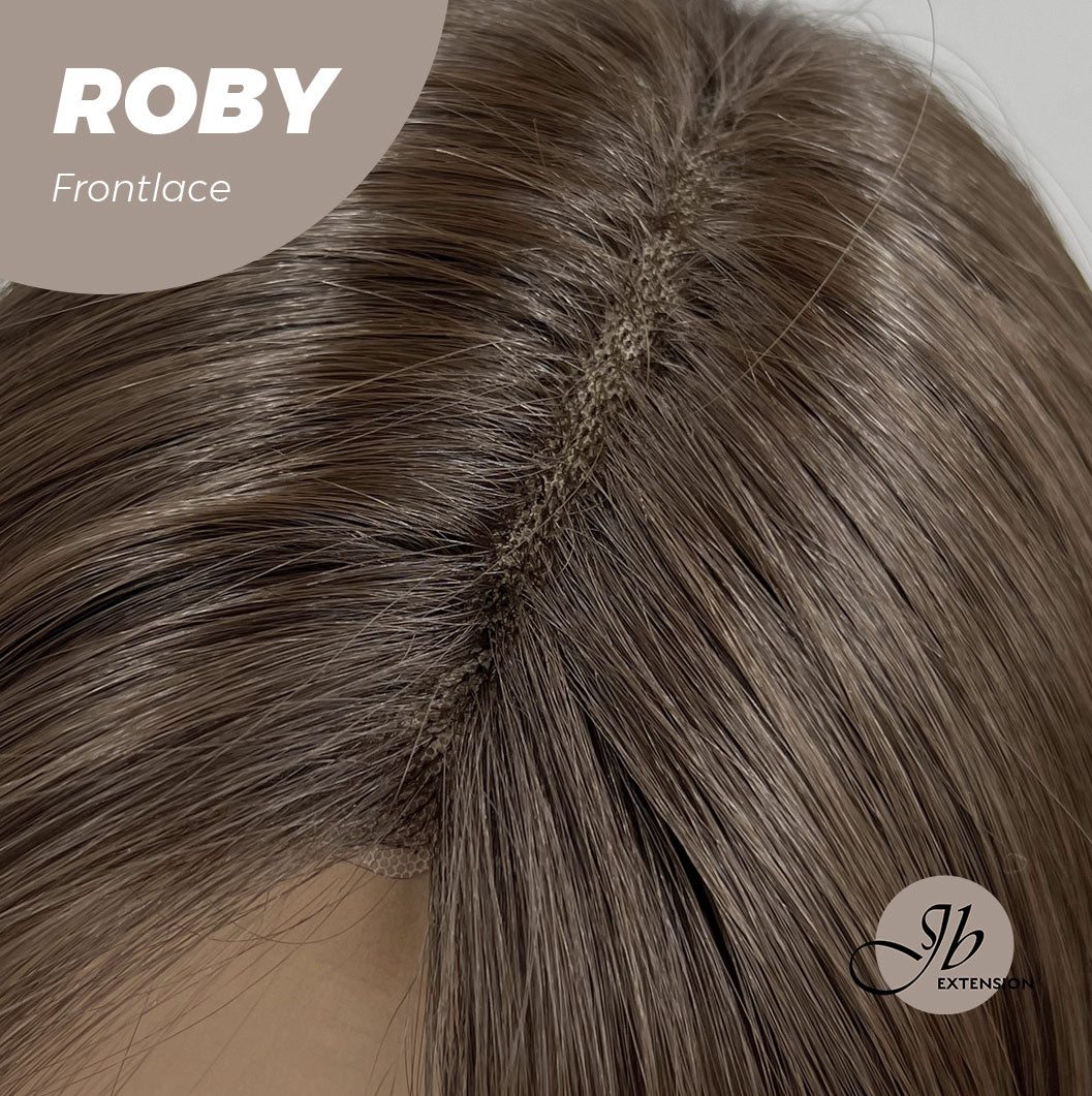 JBEXTENSION 22 Inches Brown Medium Length Women Pre-Cut Frontlace Glueless Wig ROBY