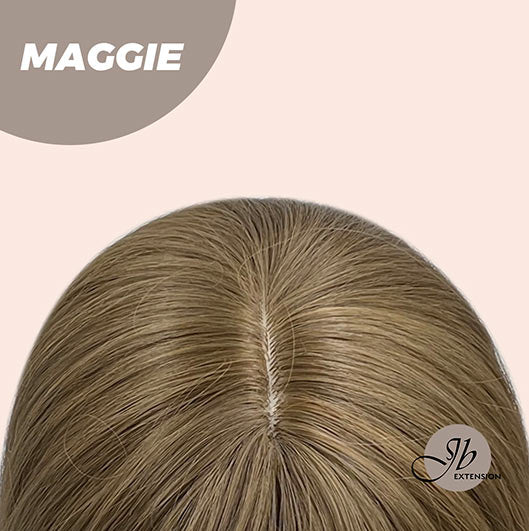 JBEXTENSION 26 Inches Light Brown Curly Wig With Bangs MAGGIE