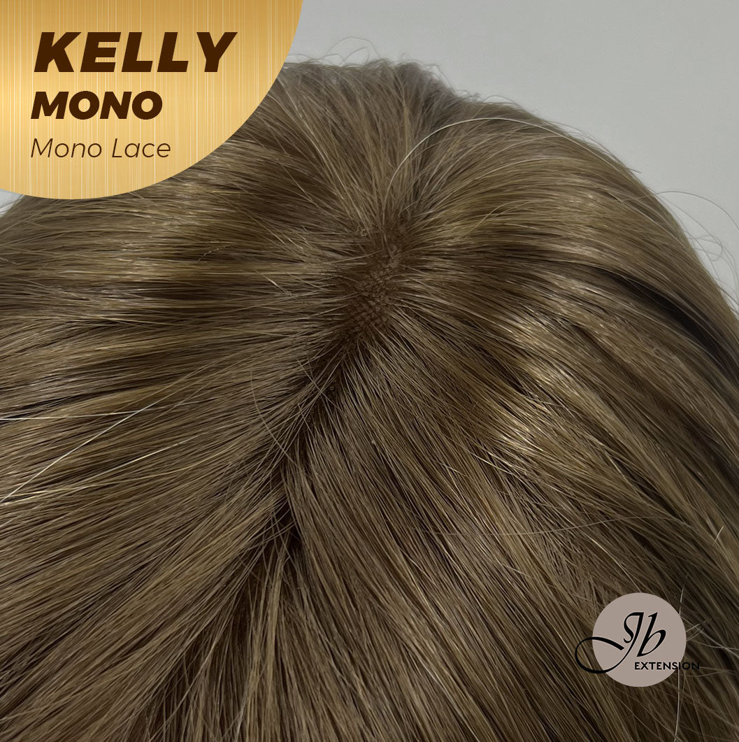 JBEXTENSION KELLY MONO Monofilament Handmade Wig 6X5 Full Monofilament Hand Tied Top Wig 22 Inches Blonde Color Wolf Cut Full Mono Lace Glueless Wig KELLY MONO