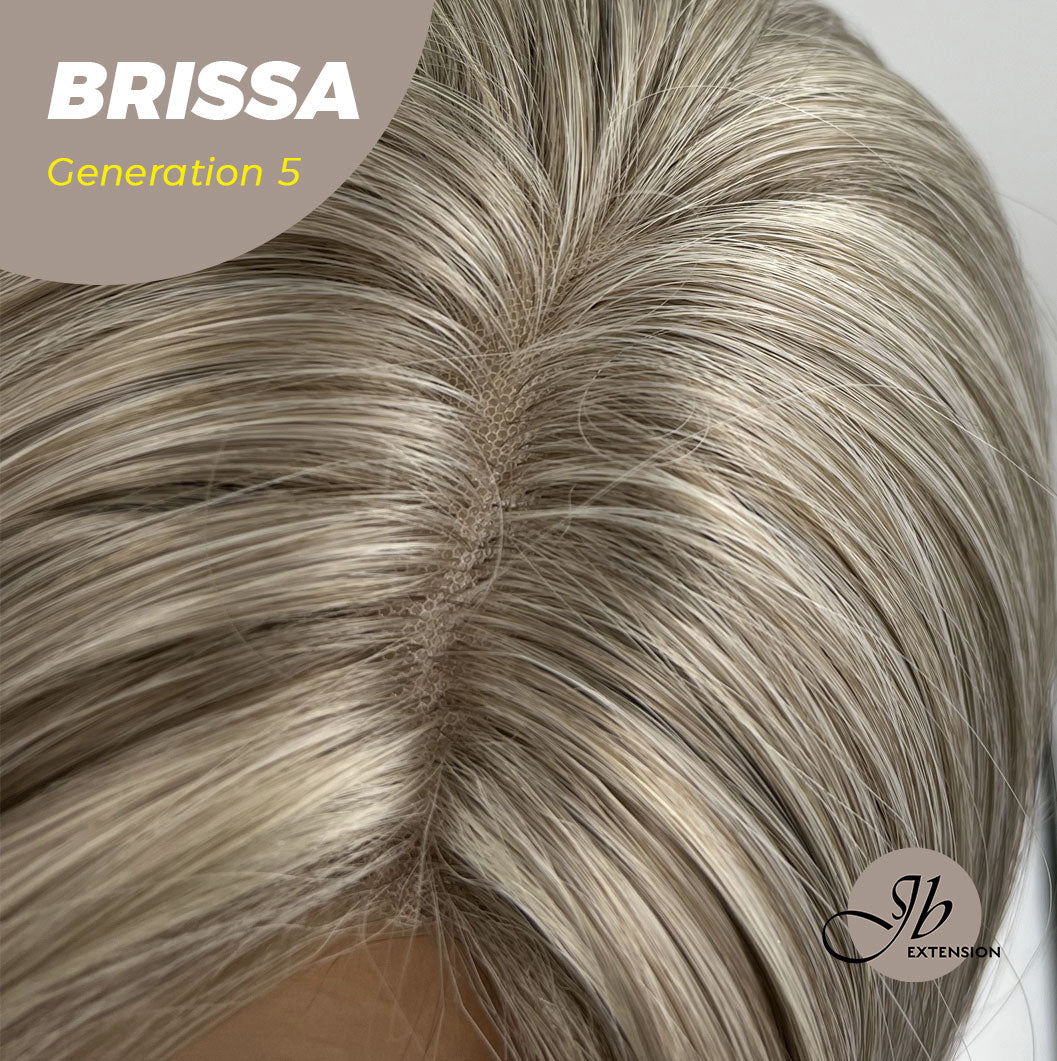 JBEXTENSION GENERATION FIVE 26 Inches Mix Grey Straight Wig BRISSA G5