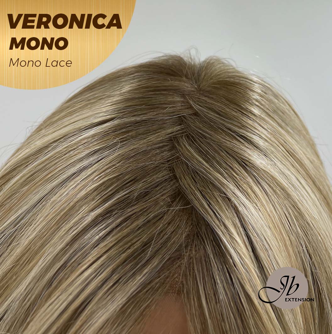 [PRE-ORDER] JBEXTENSION VERONICA MONO Monofilament Handmade Wig 6X5 Full Monofilament Hand Tied Top Wig 12 Inches Blonde Wave Mono Lace Wig With Anti-slip Silicone Strips Glueless Wig VERONICA MONO