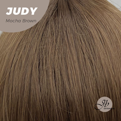 JBEXTENSION 26 Inches Long Curly Mocha Brown Wig JUDY MOCHA BROWN