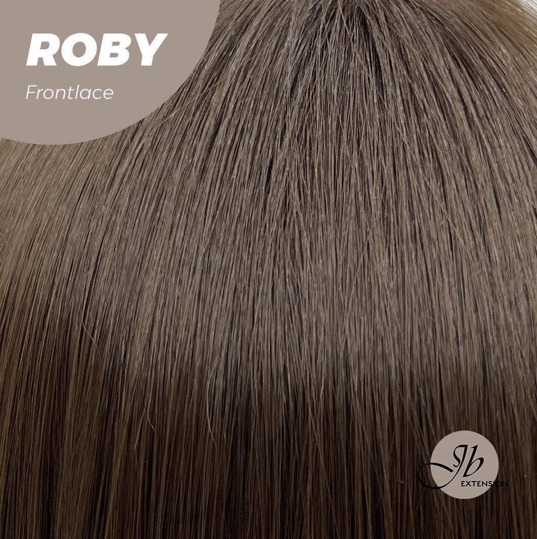 JBEXTENSION 22 Inches Brown Medium Length Women Pre-Cut Frontlace Glueless Wig ROBY