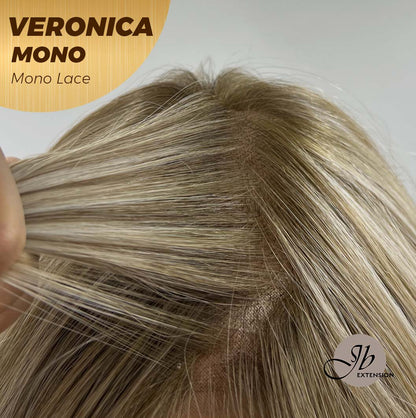 [PRE-ORDER] JBEXTENSION VERONICA MONO Monofilament Handmade Wig 6X5 Full Monofilament Hand Tied Top Wig 12 Inches Blonde Wave Mono Lace Wig With Anti-slip Silicone Strips Glueless Wig VERONICA MONO