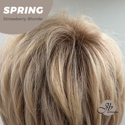 JBEXTENSION Pixie Cut Strawberry Blonde Peach Fashion Women Wig SPRING STRAWBERRY BLONDE