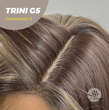 JBEXTENSION GENERATION FIVE 24 Inches Dark Brown With Highlight Women Wig TRINI G5