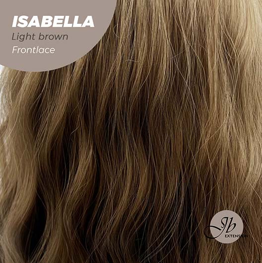 JBEXTENSION 24 Inches Light Brown Body Wave Pre-Cut Frontlace Glueless Wig ISABELLA LIGHT BROWN