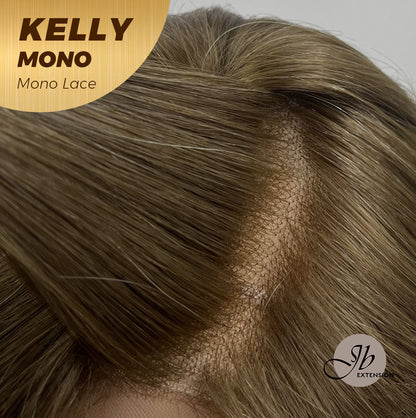 JBEXTENSION KELLY MONO Monofilament Handmade Wig 6X5 Full Monofilament Hand Tied Top Wig 22 Inches Blonde Color Wolf Cut Full Mono Lace Glueless Wig KELLY MONO