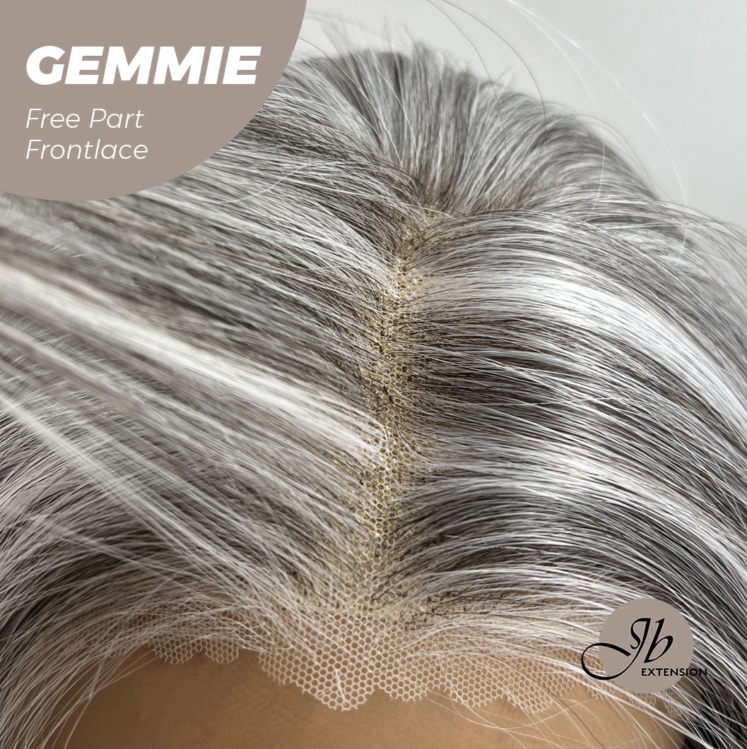 JBEXTENSION 20 Inches Grey Pre-Cut Free Part Frontlace Glueless Wig GEMMIE