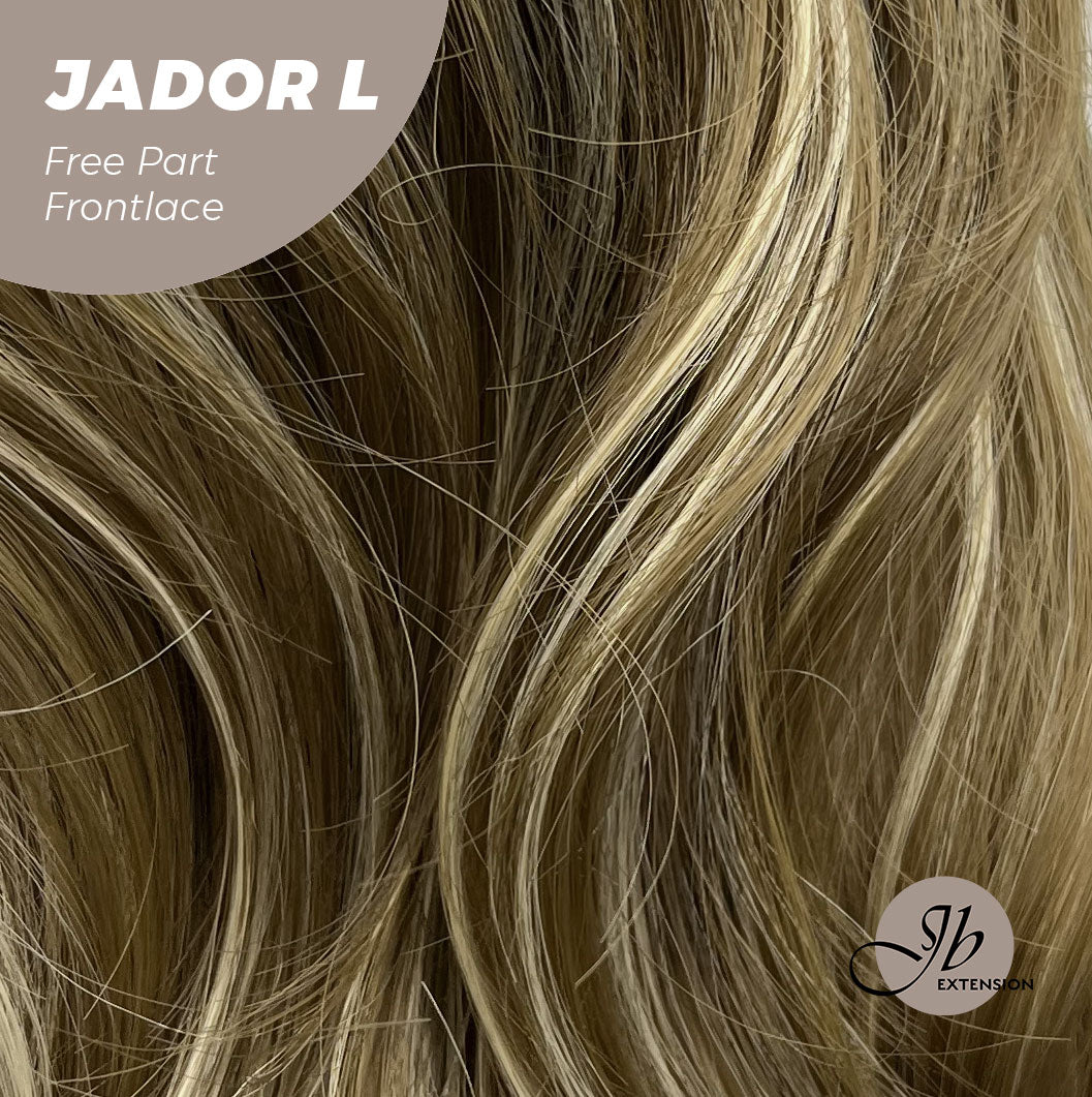 JBEXTENSION 24 Inches Blonde Highlight Curly Lace Front Wig.Pre Plucked 13*4 HD Transparent Lace Frontal Handmade Futura Fiber Swiss Lace Synthetic Fiber Pre-Cut Lace Glueless Wig JADOR L