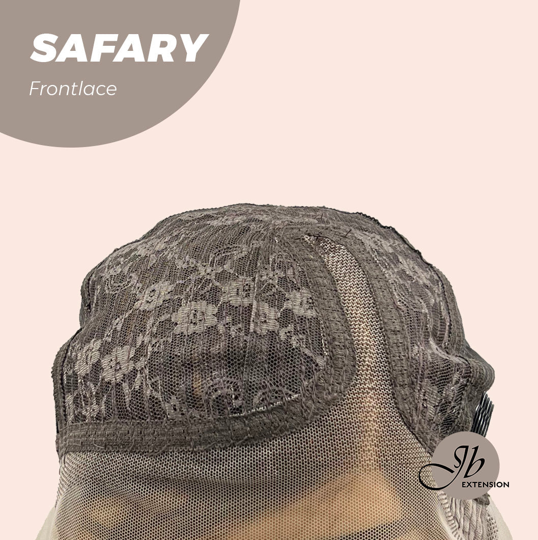 JBEXTENSION 30 Inches Long Curly Brown With Blonde Highlight Side Part Frontlace Glueless Wig SAFARY