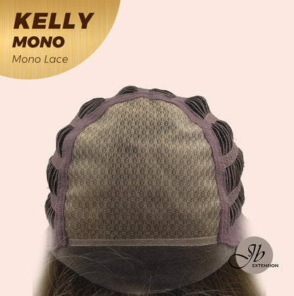 JBEXTENSION KELLY MONO Monofilament Handmade Wig 6X5 Full Monofilament Hand Tied Top Wig 22 Inches Blonde Color Wolf Cut Full Mono Lace Glueless Wig KELLY MONO