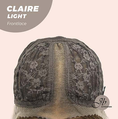 JBEXTENSION 24 Inches Body Wave Light Brown With Highlight Pre-Cut Frontlace Glueless Wig CLAIRE LIGHT