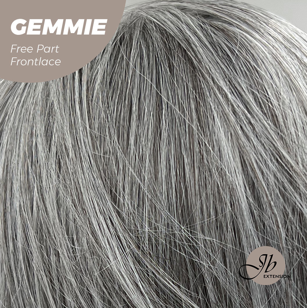 JBEXTENSION 20 Inches Grey Pre-Cut Free Part Frontlace Glueless Wig GEMMIE