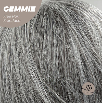 JBEXTENSION 20 Inches Grey Pre-Cut Free Part Frontlace Glueless Wig GEMMIE