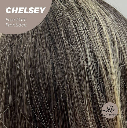 Get influncer look with 26 Inches Curly Mix Blonde Free Part Wig CHELSEY