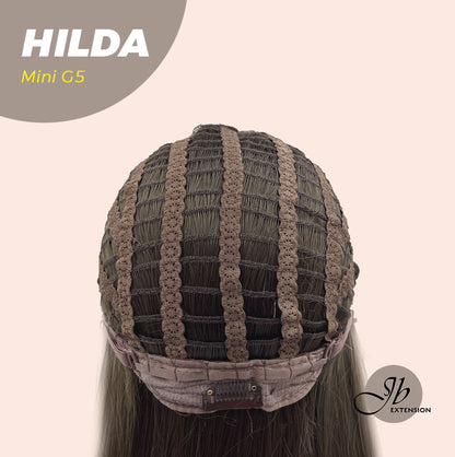 HOT OF SEASON - Mini G5 28 Inches Long Cold Brown Straight Wig With Bangs HILDA