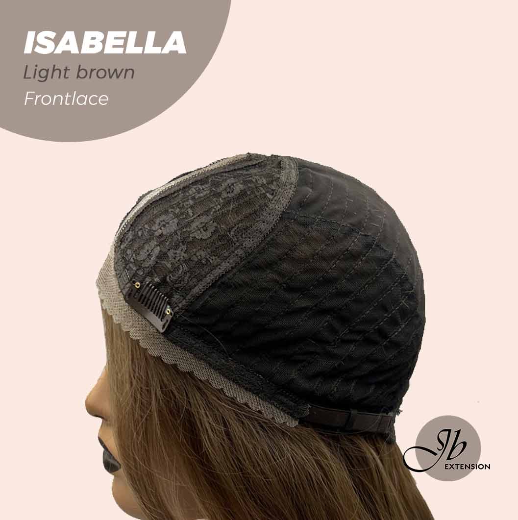 JBEXTENSION 24 Inches Light Brown Body Wave Pre-Cut Frontlace Glueless Wig ISABELLA LIGHT BROWN