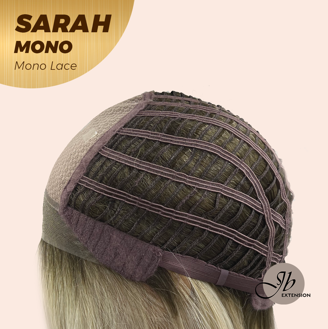 JBEXTENSION SARAH MONO Full Monofilament Wig 22 Inches Blonde Color Full Mono Lace Glueless With Anti-slip Silicone Strips Wig SARAH MONO【BENDY EAR TABS】