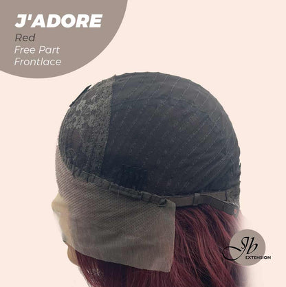 JBEXTENSION 10 Inches Red Curly Lace Front Wig.Pre Plucked 13*4 HD Transparent Lace Frontal Handmade Futura Fiber Swiss Lace Synthetic Fiber Glueless Wig JADOR RED