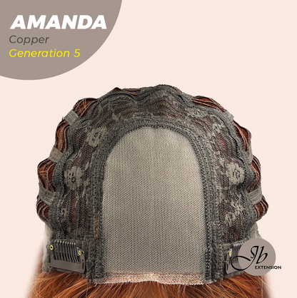 JBEXTENSION GENERATION FIVE 28 Inches Copper Long Wave Wig AMANDA G5 COPPER