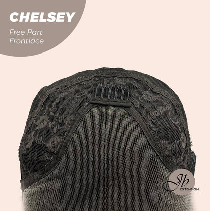 Get influncer look with 26 Inches Curly Mix Blonde Free Part Wig CHELSEY