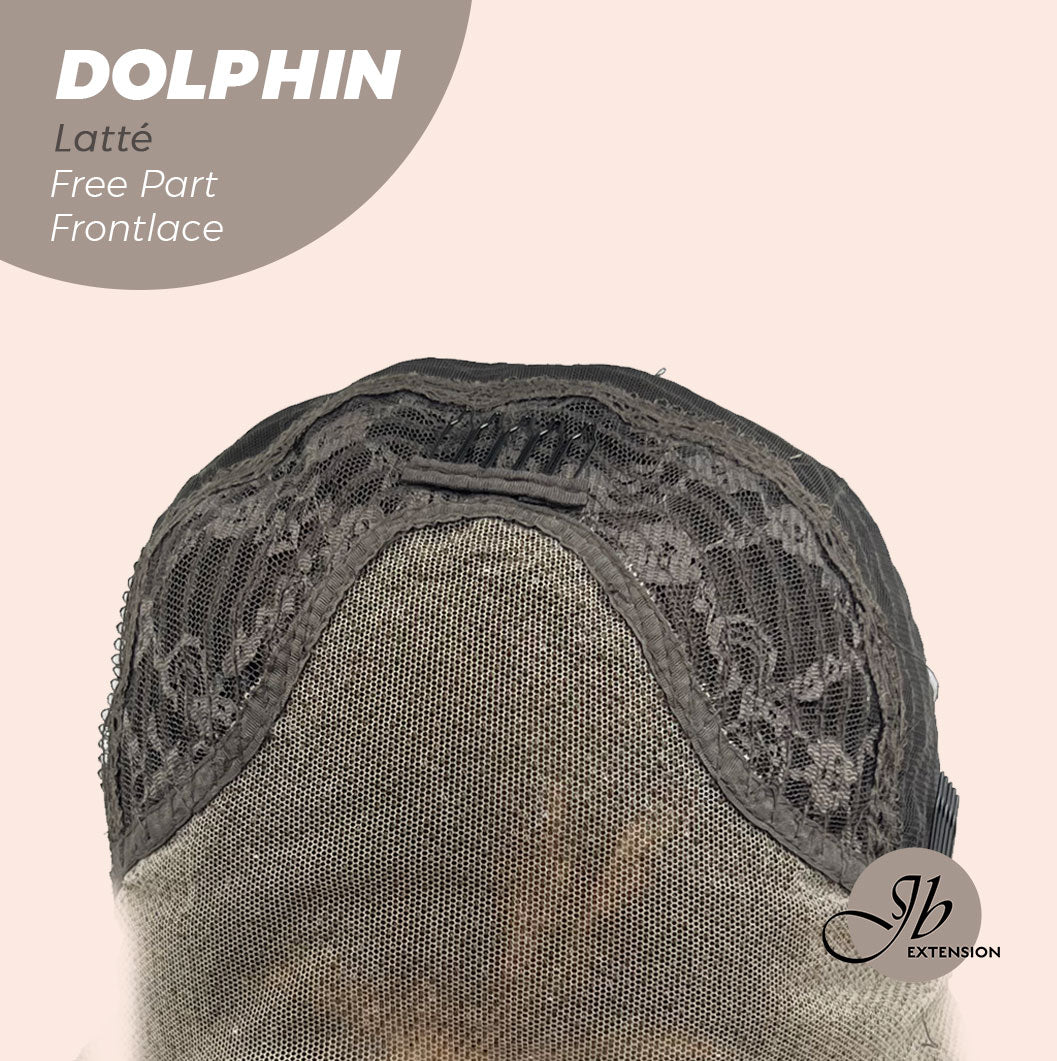 JBEXTENSION 12 Inches Bob Cut Mix Color With Highlight Free Part Pre-Cut Frontlace Glueless Wig DOLPHIN LATTé