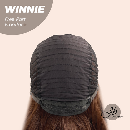 JBEXTENSION 26 Inches Copper Curly Fiber X, Tangle Less Pre-Cut Free Part Frontlae Glueless Wig WINNIE