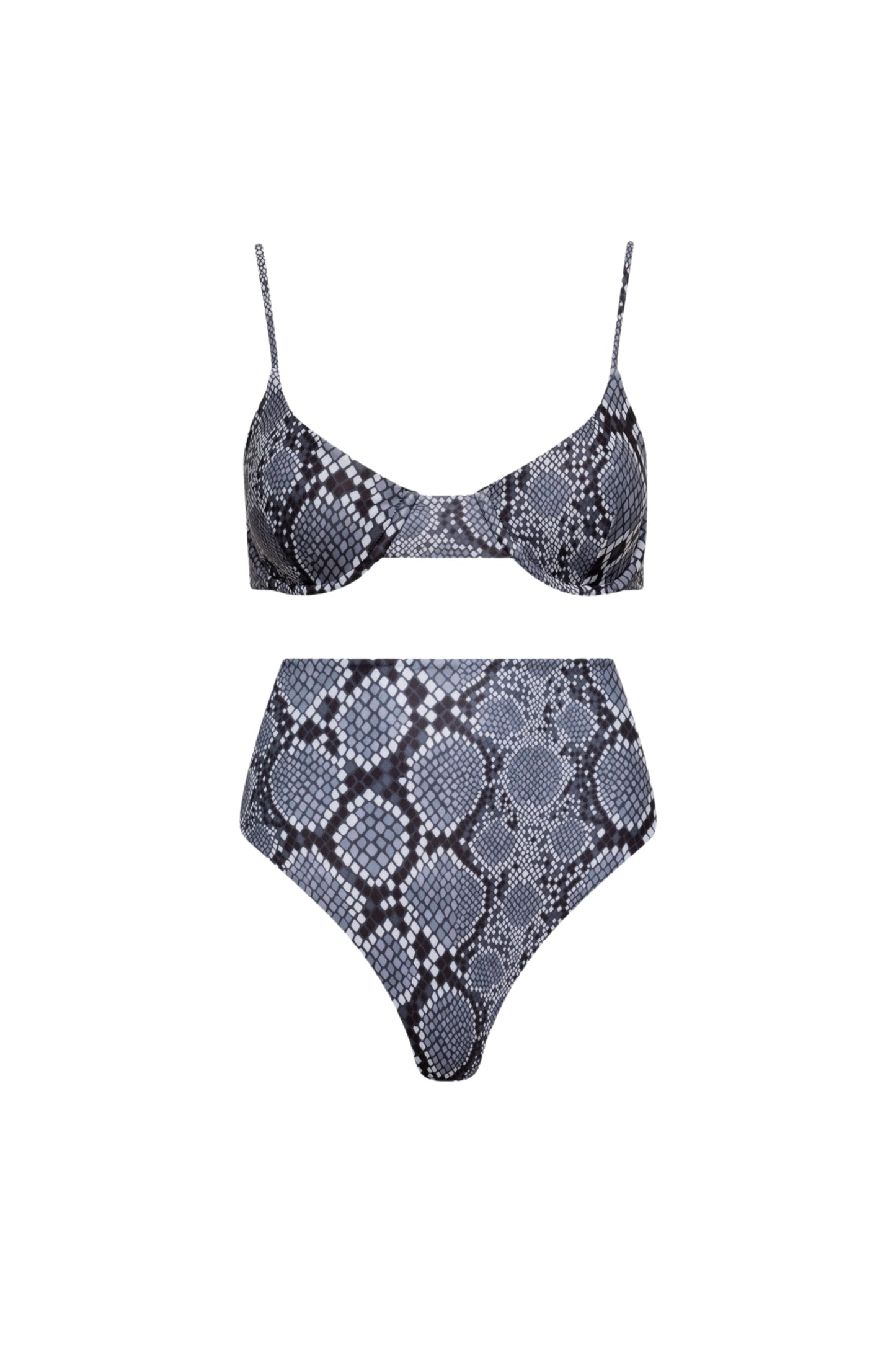 Palermo High Waist Underwire Bikini Set – Snake