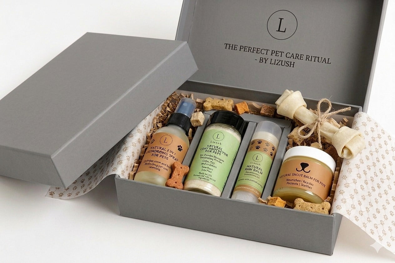 Natural Pet Pampering Gift Box – Dog & Cat Spa Care Set
