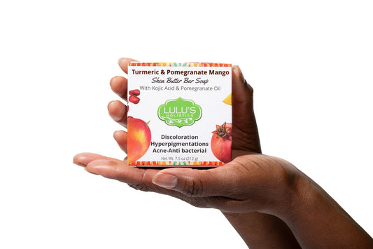 Savon en Barre au Beurre de Karité, Grenade, Mangue et Curcuma Kojic – Nettoyant Éclaircissant