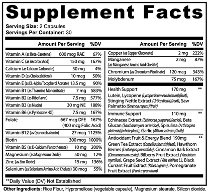 PoornaVita Complete Multivitamin for Men | Prostate & Immune Support | 60 Capsules