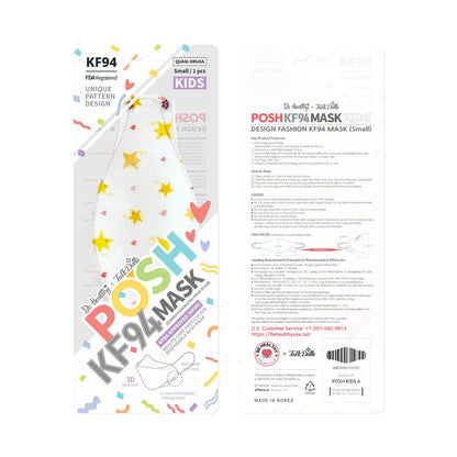 POSH KIDS KF94 Small Mask Little Stars - White (KA12) | Daily Health & Beauty