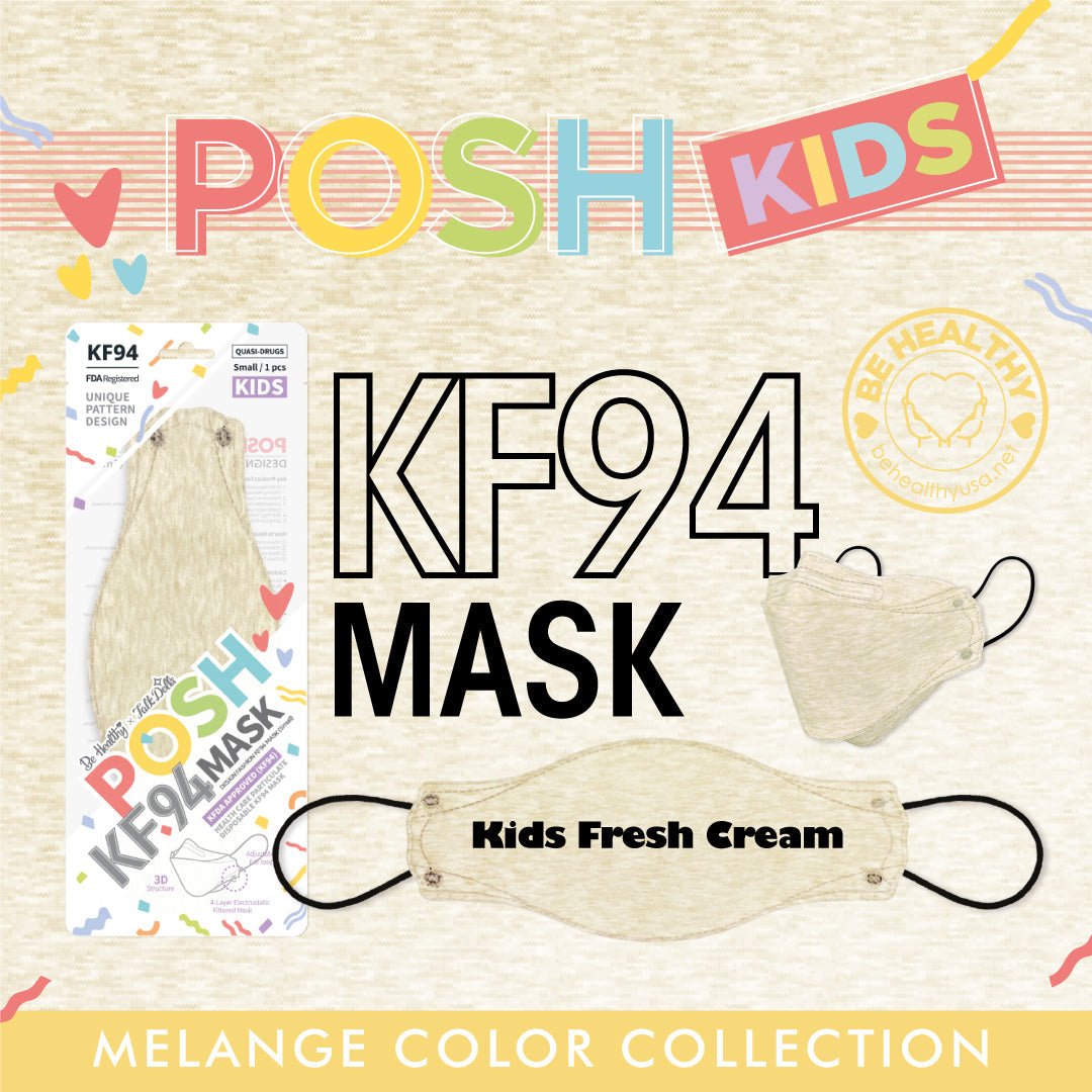 POSH KIDS KF94 Small Mask Melange Fresh Cream (KA_M01) | Daily Health & Beauty