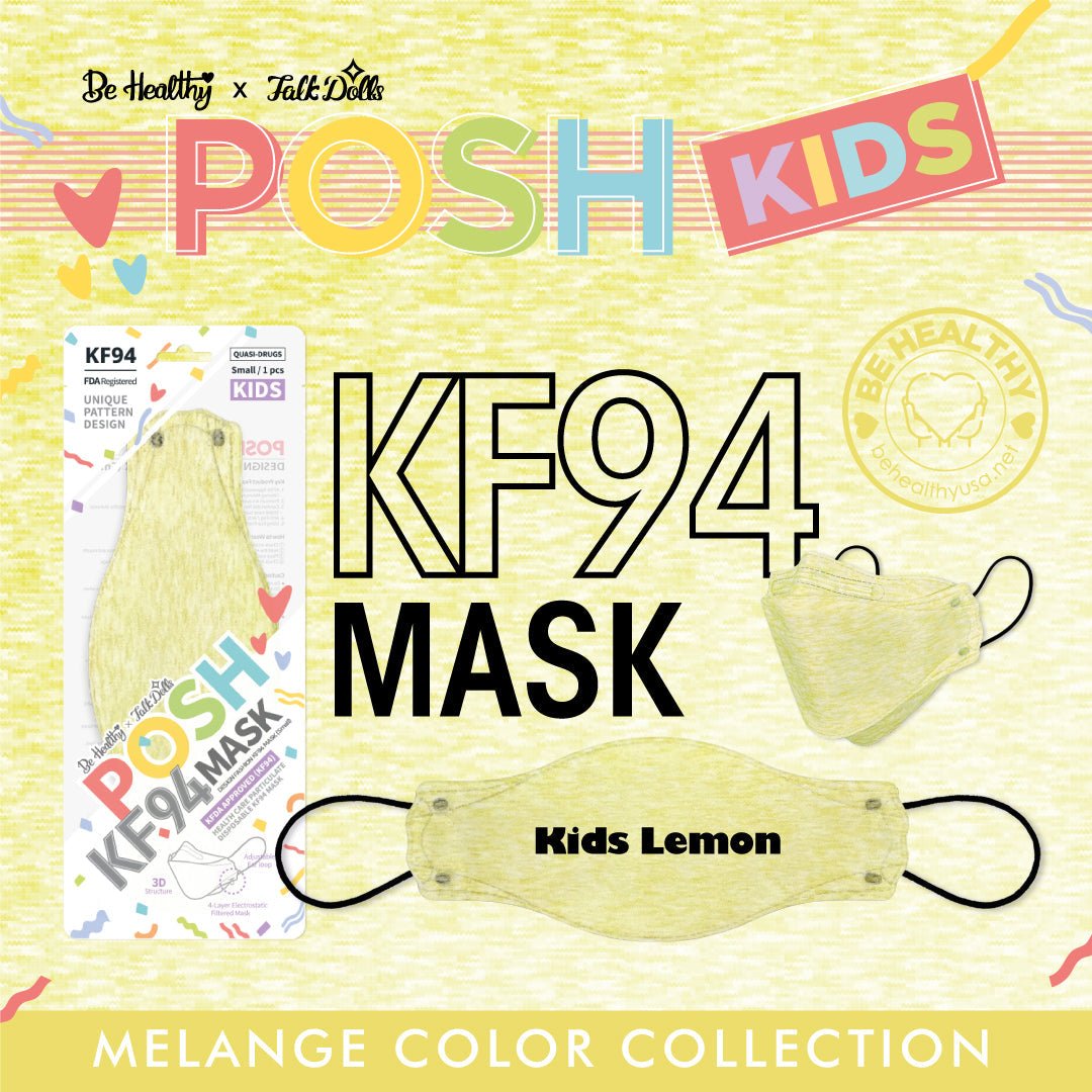 POSH KIDS KF94 Small Mask Melange Lemon (KA_M05) | Daily Health & Beauty