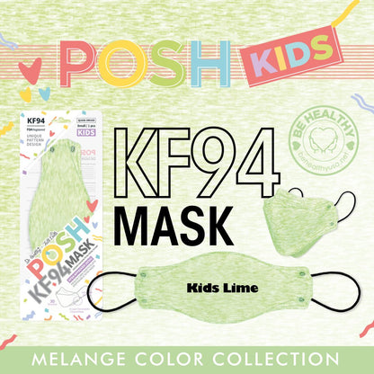 POSH KIDS KF94 Small Mask Melange Lime (KA_M03) | Daily Health & Beauty
