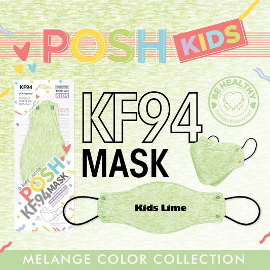 POSH KIDS KF94 Small Mask Melange Lime (KA_M03) | Daily Health & Beauty