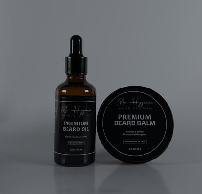 Premium Beard Oil and Balm Set