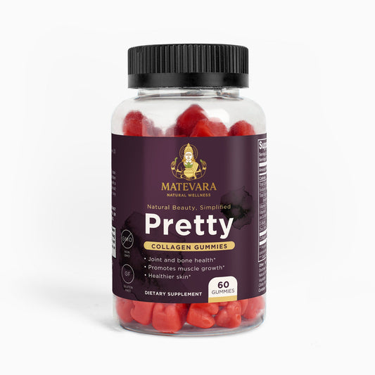 Pretty Collagen Gummies | Collagen Peptides + Vitamin C & Biotin | Orange Flavor | Hair, Skin & Nails | 60 Gummies