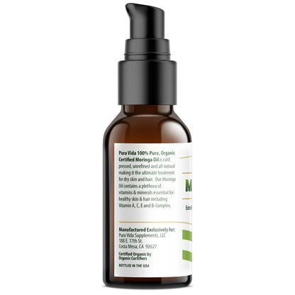 Organic Moringa Seed Oil Pura Vida 2oz/4oz