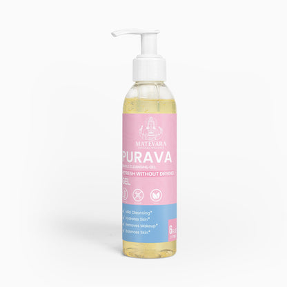 Purava Gentle Cleansing Gel | Oil-Free Formula | 6 fl oz