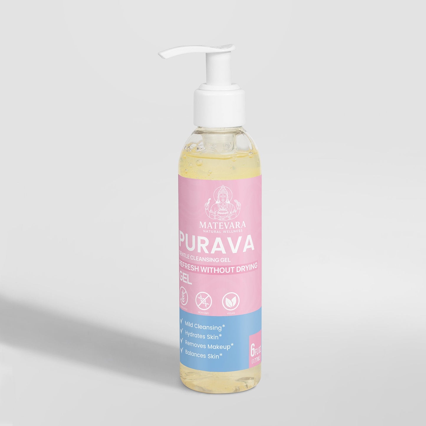 Purava Gentle Cleansing Gel | Oil-Free Formula | 6 fl oz