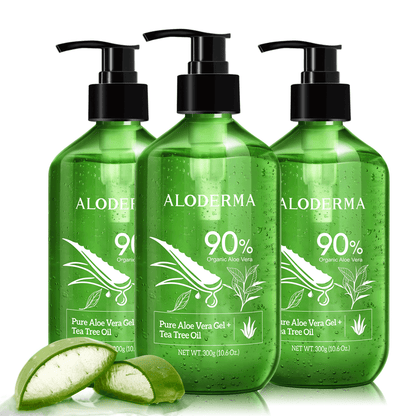 Gel puro de aloe vera + aceite de árbol de té 
