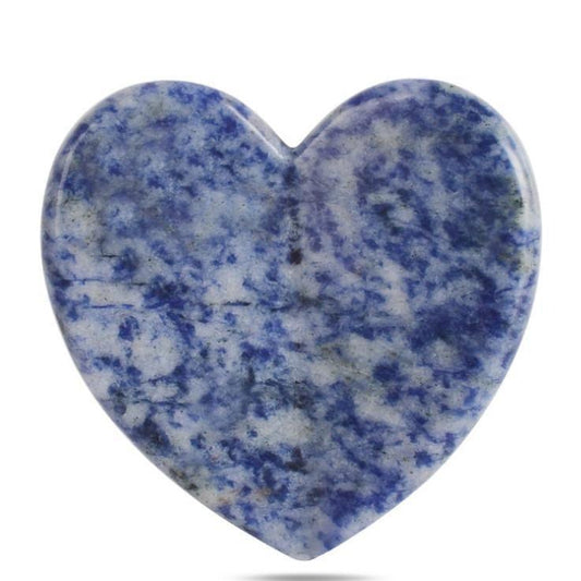 Blue Sodalite Heart Facial Gua Sha Scraping Massage Tool