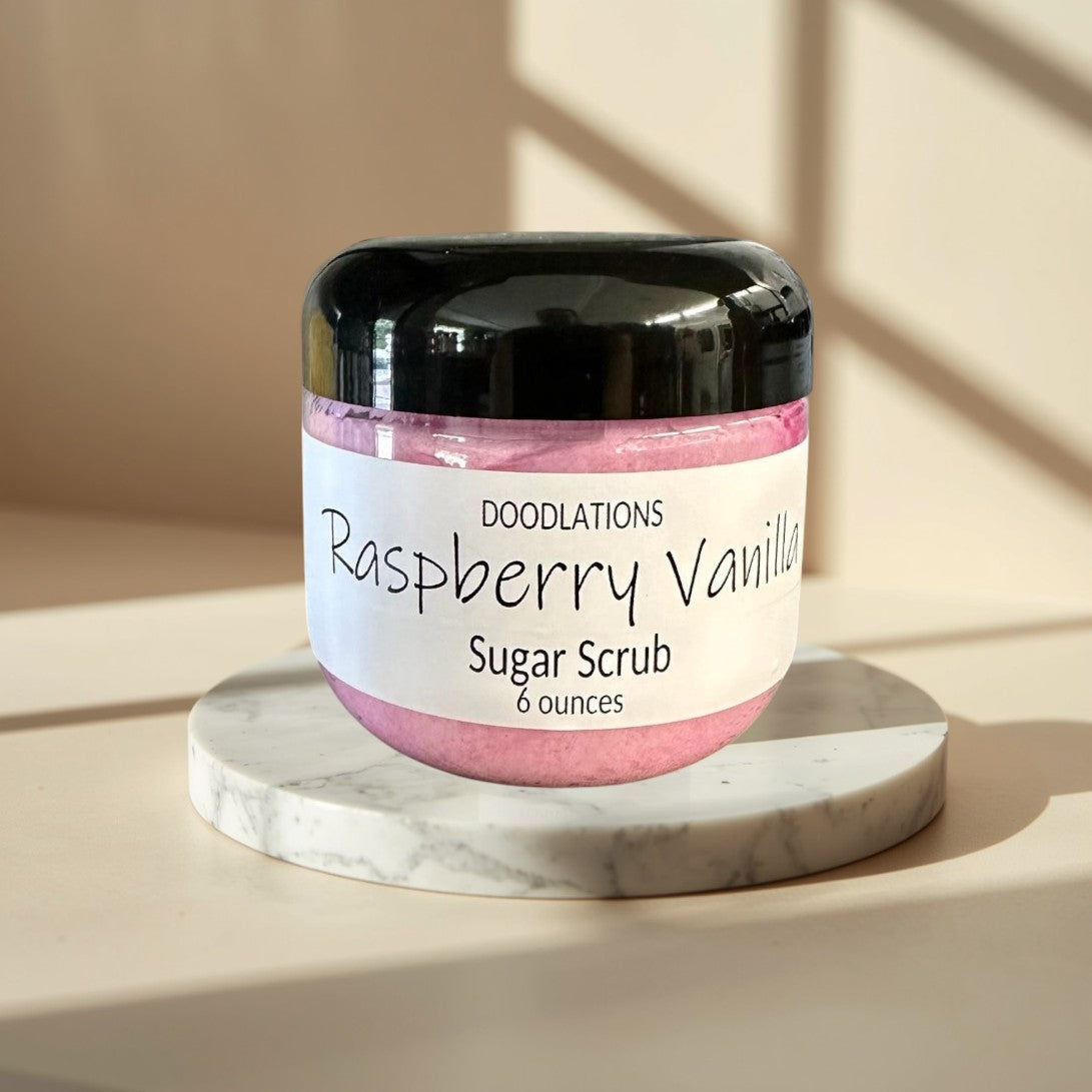Doodlations Sugar Scrub | Raspberry Vanilla | 4 oz