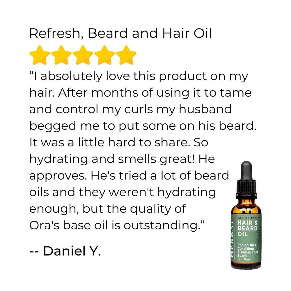 Aceite refrescante para barba y cabello