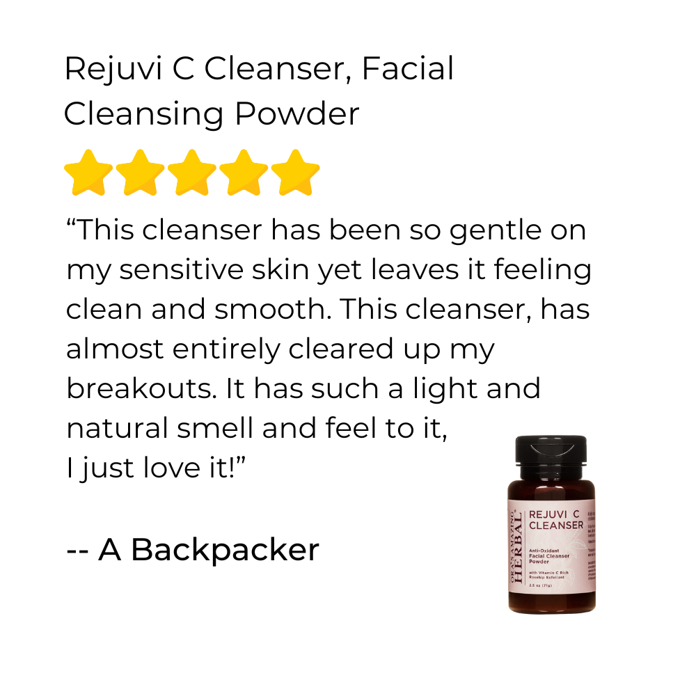 Rejuvi C Cleanser, polvo limpiador facial