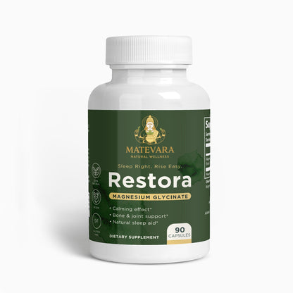 Restora Magnesium Glycinate | 90 Vegetarian Capsules