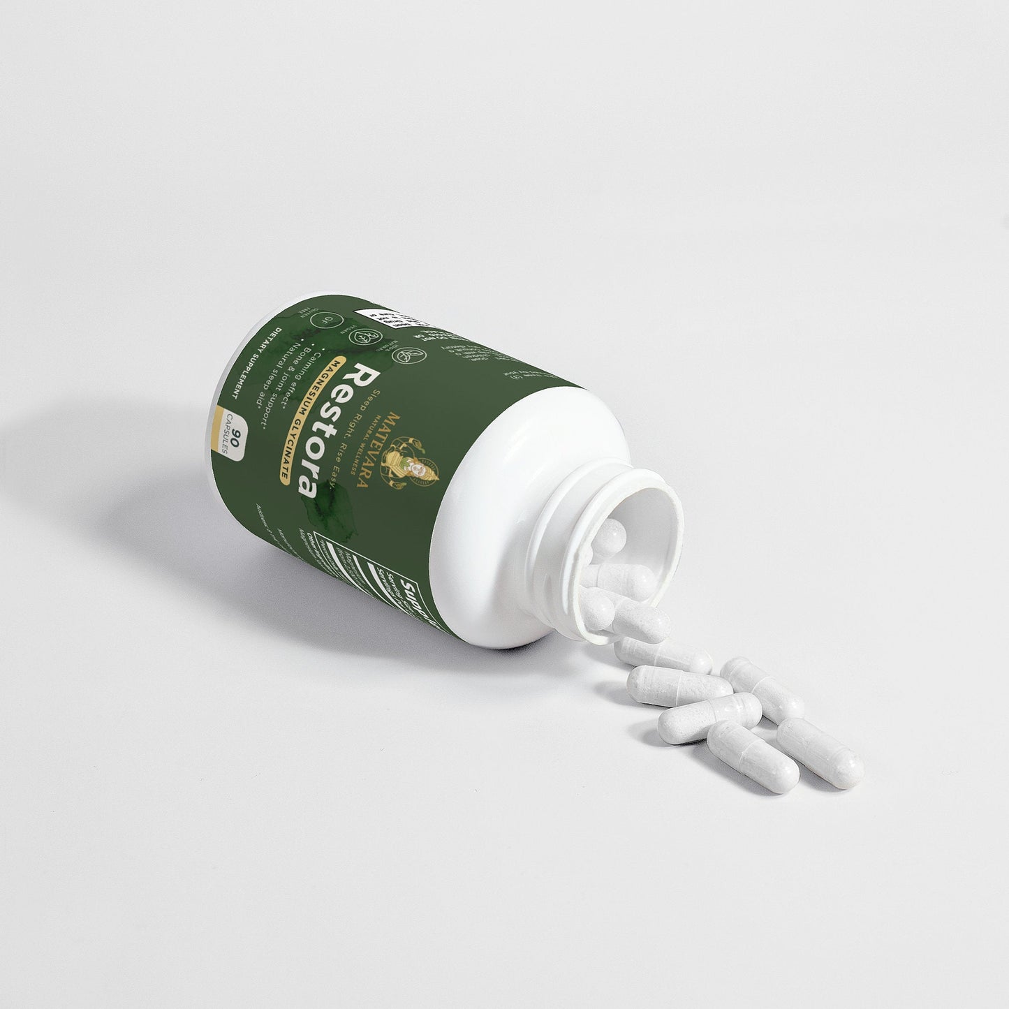 Restora Magnesium Glycinate | 90 Vegetarian Capsules