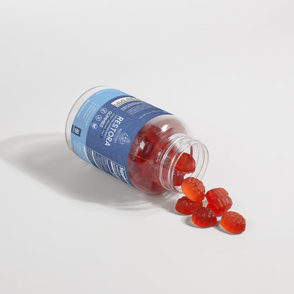 Restora Sleep Well Gummies | Melatonin, Passiflora & B6 Sleep Support | Adult Gummy Supplement | 60 Count Passion Fruit Flavor*